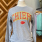 *Whoa Nellie* Distressed Chief Grey LS Tee