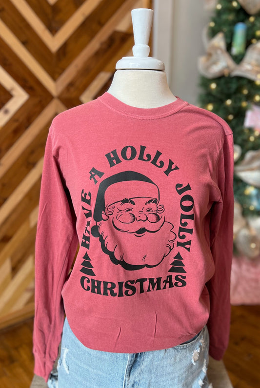 *Whoa Nellie* Holly Jolly Christmas LS Tee